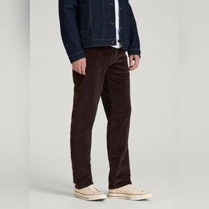 American Tall Sraight Leg Stretch Corduroy Pants Chocolate Brown 32x36 Tall